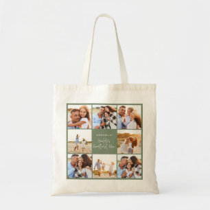 Tote Bag Photo collage sage vert poule moderne mère jour