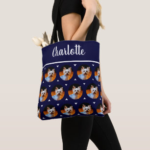 Tote Bag Photo d'animaux de compagnie personnalisés Nom du 