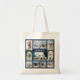 Tote Bag Photo de animal de compagnie Collage Marine Blue M