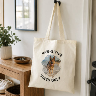 Tote Bag Photo de chien à vibrations positives uniquement