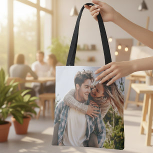 Tote Bag Photo de couple sur votre propre image double face