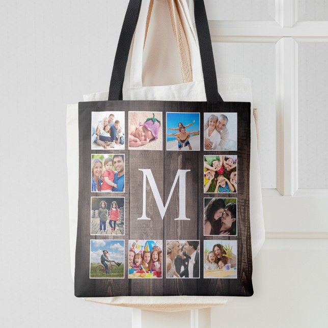 Tote Bag Photo de Custom Collage Rustic Farmhouse Family (Créateur téléchargé)