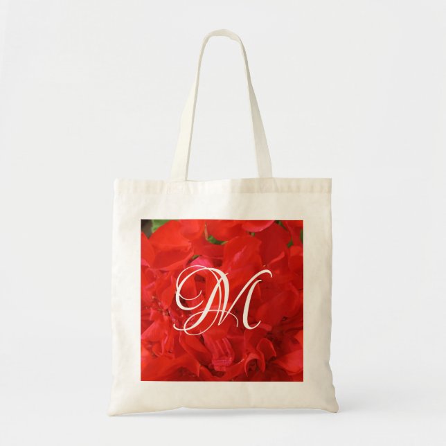 Tote Bag Photo de la magnifique florale de géranium rouge (Devant)