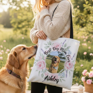 Tote Bag Photo de la meilleure maman de chien avec aquarell