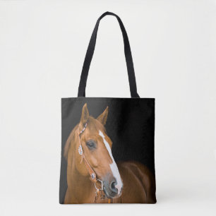 Tote Bag Photo de Quarter-Horse marron blanc