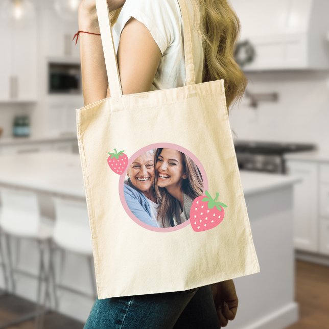 Tote Bag Photo de Strawberry Pink Mom (Créateur téléchargé)