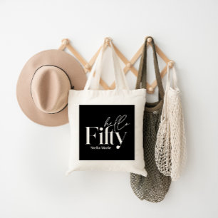Tote Bag Photo de typographie minimaliste moderne 50e anniv