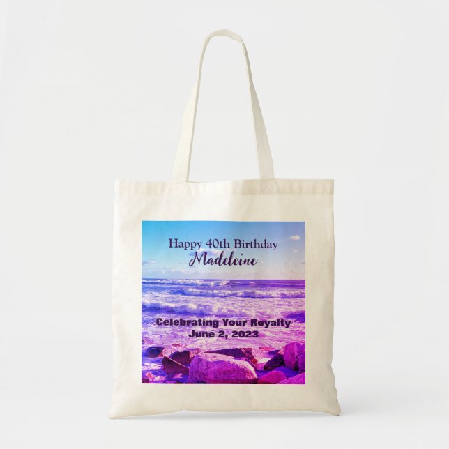 Tote Bag Photo des vagues de l'océan Atlantique 40e anniver (Devant)