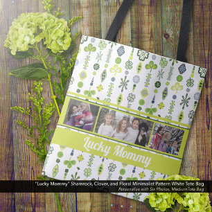 Tote Bag Photo du Motif Shamrock Clover de "Lucky Mommy"