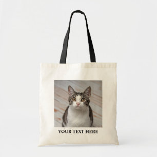 Tote Bag Photo et nom personnalisés de l'Amoureux des chats