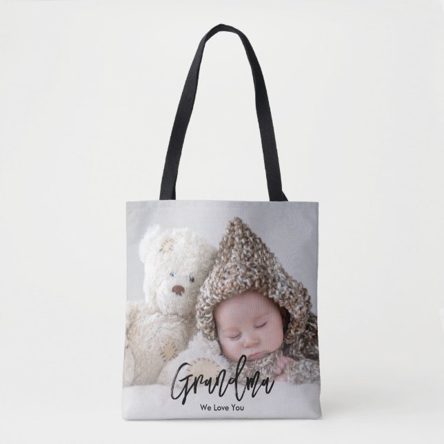 Tote Bag Photo Famille à deux faces Fête des mères de grand (Devant)