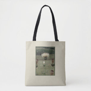 Tote Bag Photo florale de chardon blanc