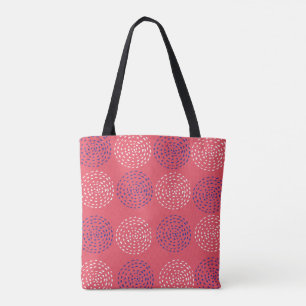 Tote Bag Photo géométrique Motif circulaire dessinée