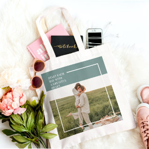 Tote Bag Photo moderne Green Famille Jolie Cadeau
