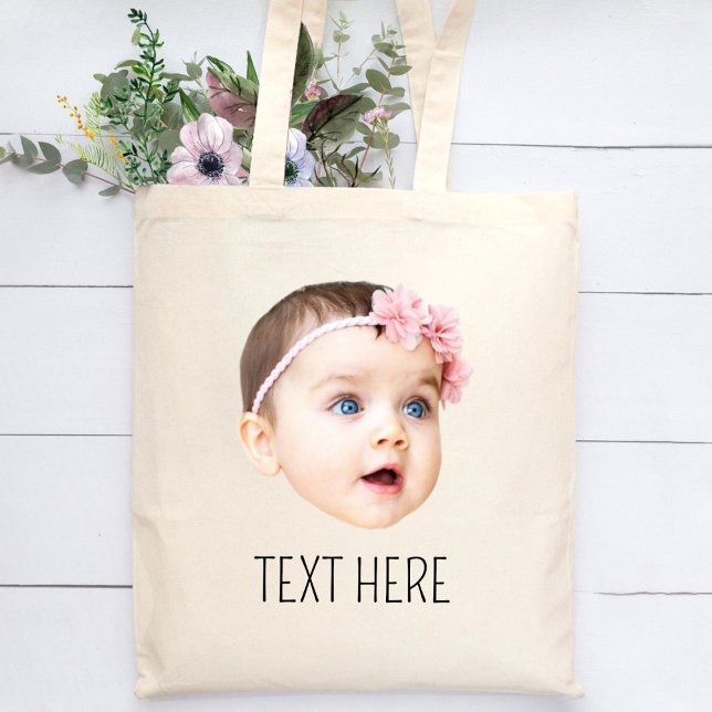 Tote Bag Photo Personalisée Visage Drôle (Créateur téléchargé)