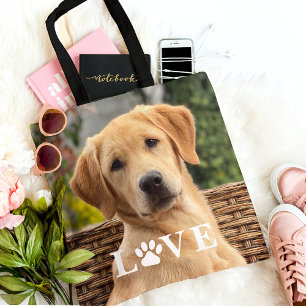 Tote Bag Photo personnalisé de mon meilleur ami Love Paw