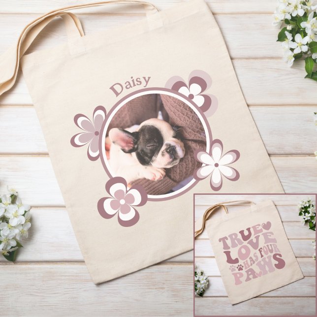 Tote Bag Photo personnalisée de la maman du chien Retro (Créateur téléchargé)