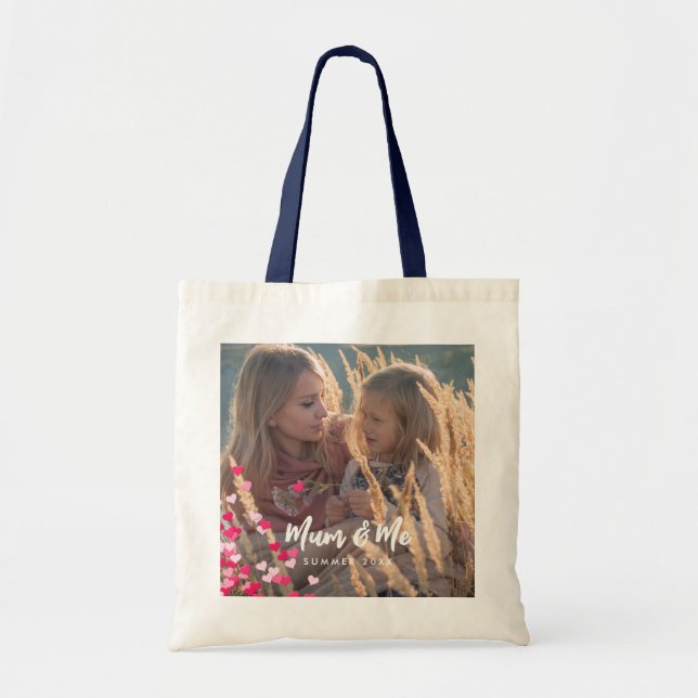 Tote Bag Photo Personnalisée Écriture Moderne Écrits Éparpi (Devant)