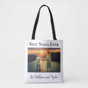 Tote Bag Photo personnalisée Meilleure Nana Ever