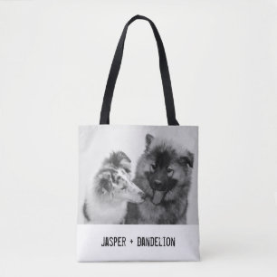 Tote Bag Photo simple, moderne personnalisée pour animaux d