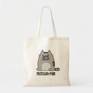 Tote Bag Photograh-purr Funny Chat Photographe Pun