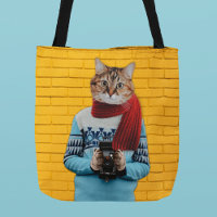 Photographe de chat en Vintage Sweater Quirky