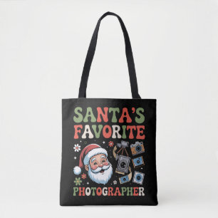Tote Bag Photographe préféré de Santa Cadeau de Noël Drôle