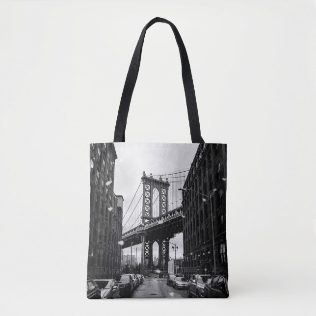 TOTE BAG PHOTOGRAPHIE À L'ÉCHELLE GRAYSQUE DU PONT BROOKLYN (Devant)