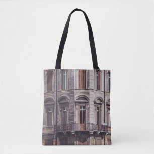 TOTE BAG PHOTOGRAPHIE AÉRIENNE DE WINDOWPANE DU BÂTIMENT