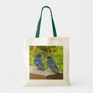 Tote Bag Photographie de bébé hirondelles de cheminée dans