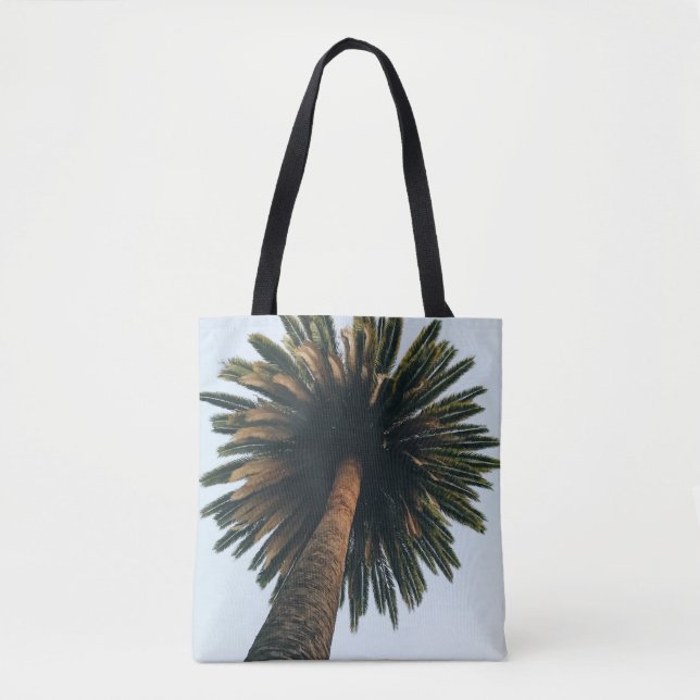 Tote Bag Photographie de l'oeil de ver de palmier (Devant)