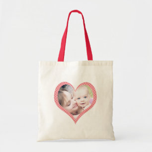 Tote Bag Photos dans des cœurs personnalisés pour la fête d
