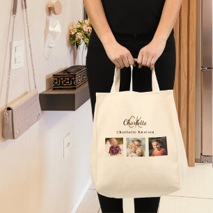 Tote Bag Photos initiales du monogramme