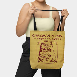 Tote Bag Phrase sarcastique de chat grumpy de cuisine chino
