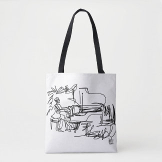 Tote Bag Piano et musique Fourre-tout orienté