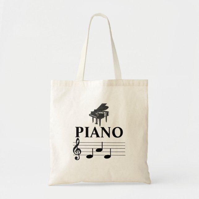 Tote Bag Piano Papa Grand Piano Piano Piano Musique Note (Devant)