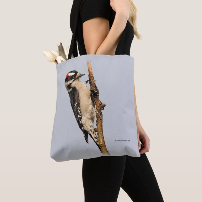 Tote Bag Pic Downy mou sur arbre aux fruits (De près)