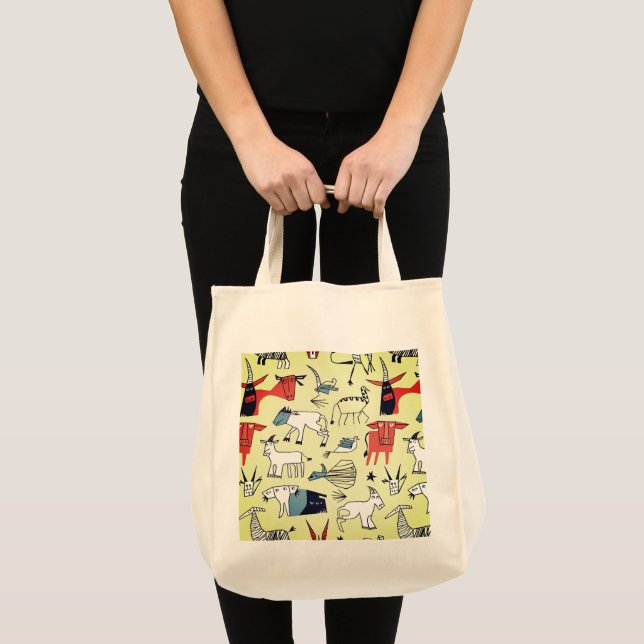 Tote Bag Picasso's Playful Menagerie Grocery Fourre-tout (Devant (produit))