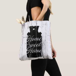 Tote Bag Pichet en bois blanc de ferme rustique Maison Douc
