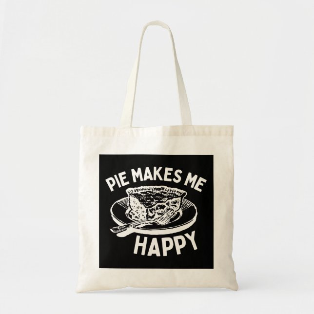 Tote Bag Pie Me Rend Joyeuse Pie Drôle (Devant)