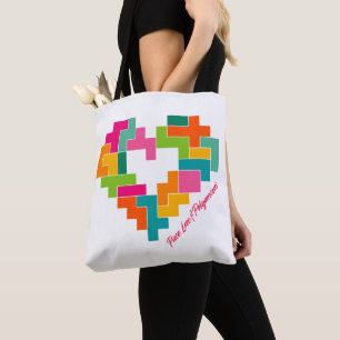 Tote Bag Pièce, amour et polyominos Fourre-tout