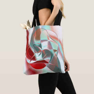Tote Bag Pièces circulaires tordues en rouge clignotant au 