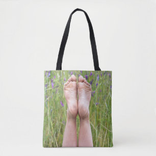 Tote Bag pieds nus en fleur sauvage