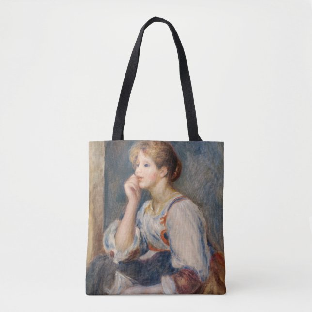 Tote Bag Pierre-Auguste Renoir - Femme avec une lettre (Devant)