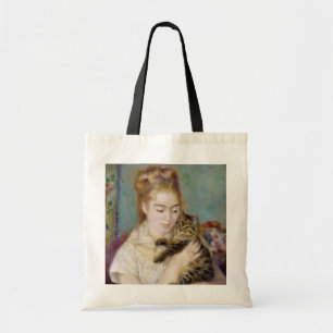 Tote Bag Pierre une femme de Renoir avec un chat