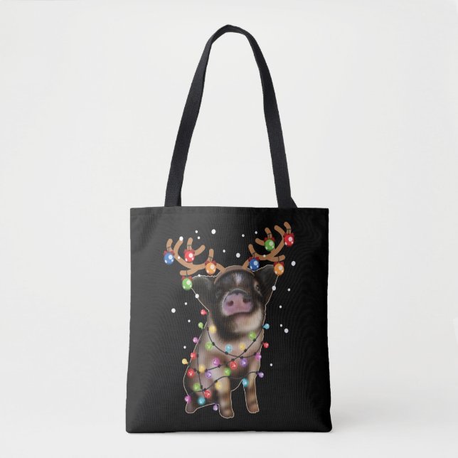Tote Bag Piggy mignonne, Louveur de cochon Drôle cadeau de  (Devant)