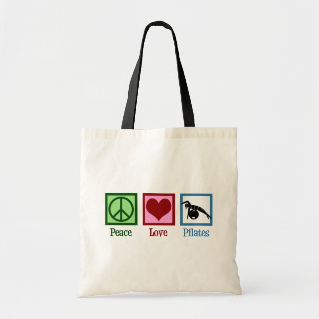 Tote Bag Pilates Peace Love (Devant)