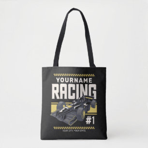 Tote Bag Pilote de voiture de course rapide de l'équipe de