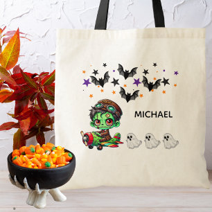 Tote Bag Pilote Zombie avion volant et Bat Funny Halloween