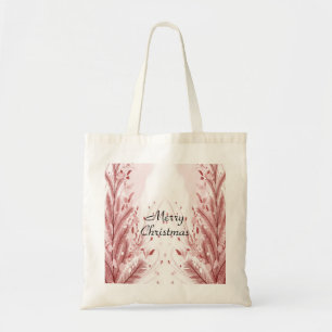 Tote Bag Pin de Noël Rouge Décoration Neige Belle